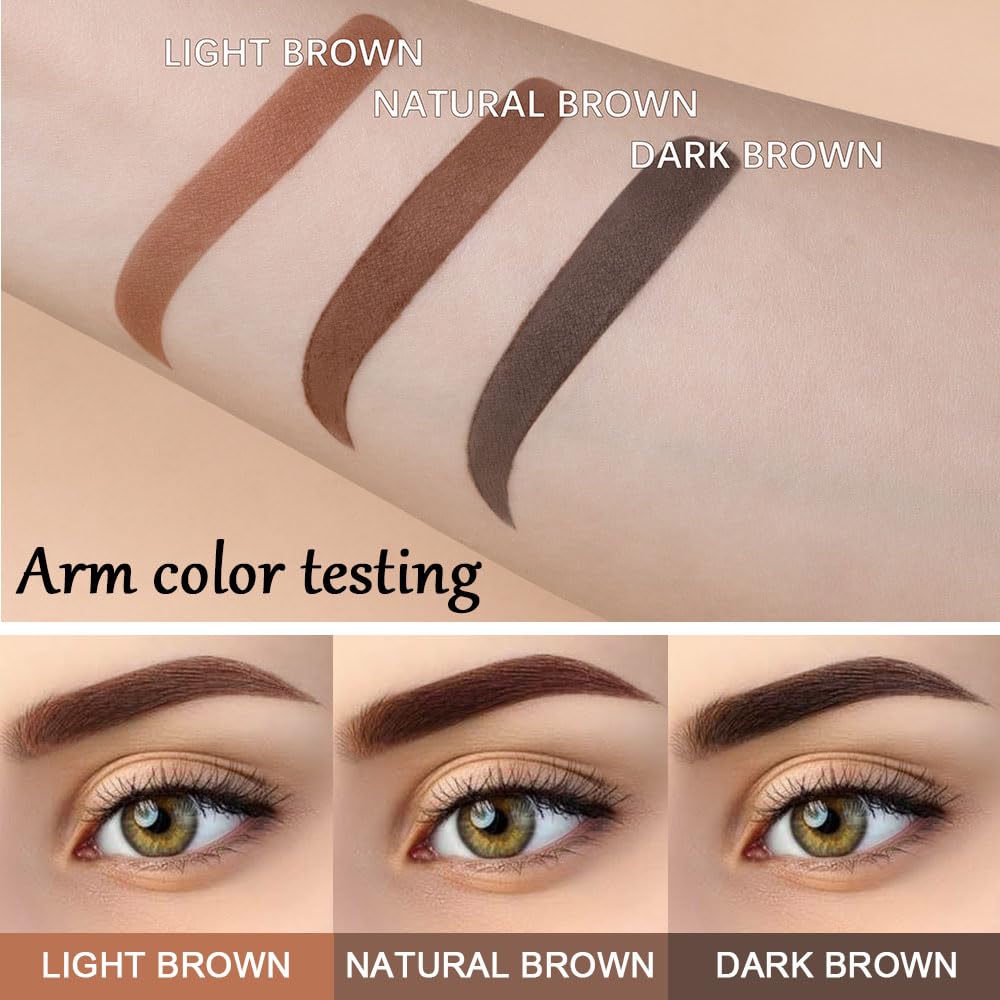 Eyebrow Stamp Stencil Set, Eyebrow Stencils Shaping Kit, Long-Lasting Eyebrow Pomade for Women Girl, Cruelty-Free plantillas para la cejas (brown)