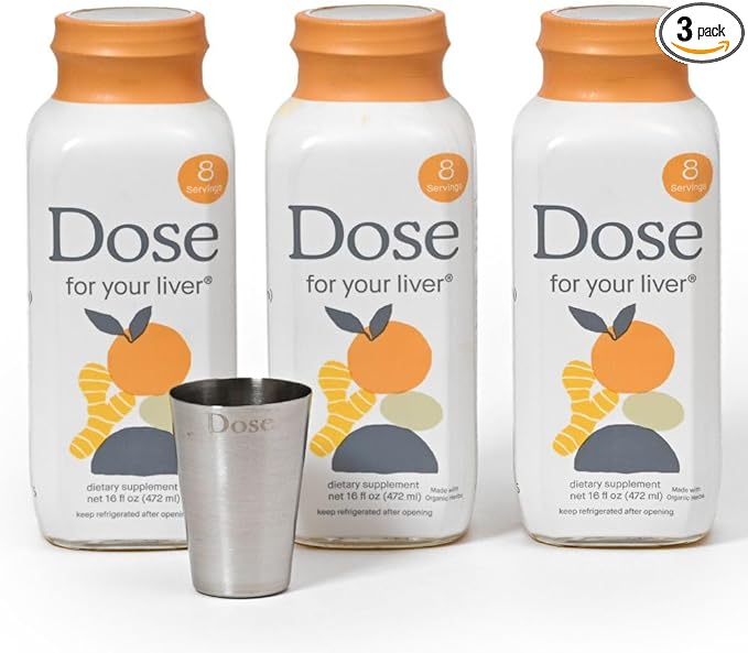 for Your Liver Cleanse Detox & Repair, Organic Milk Thistle Supplement with Turmeric, Dandelion, Ginger, and Orange, Promotes Optimal Liver Function,16oz Bottle, 3 Pack (3 Weeks Supply)