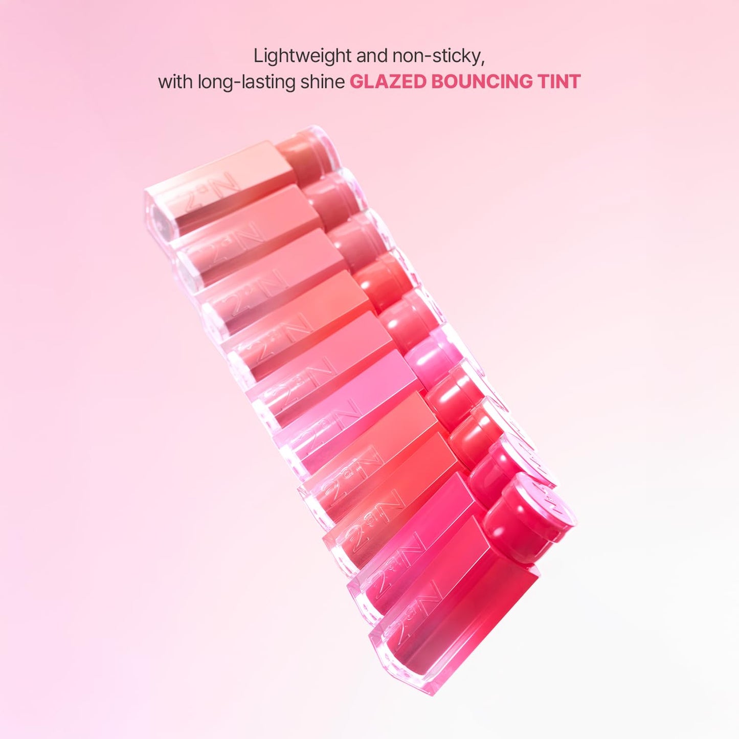 2aN Glaze Bouncing Tint – Lightweight, Moisturizing Lip Tint with High-Shine Finish, Smooth, Light Plumping, Comfortable Wear, Korean Makeup (Rosy Mocha, 0.16 oz)