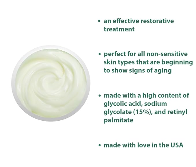 RAYA Glycolic Cream X-50 with AHA (G-329) | Exfoliating Facial Treatment for Non-Sensitive Skin Beginning to Show Signs of Aging | Helps Reduce Lines and Wrinkles | Made with Alpha Hydroxy Acids