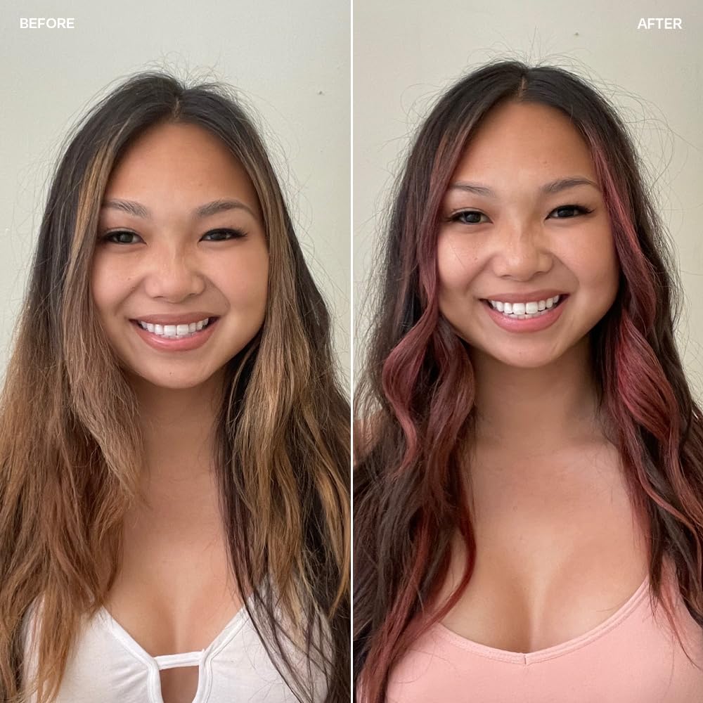 Overtone Daily Color Depositing Conditioner: 8oz Temporary Coloring Conditioner w/Shea Butter & Coconut Oil, Refresh Color & Prevent Fading, Vegan & Cruelty-Free, Rose Gold For Brown is Golden Rose