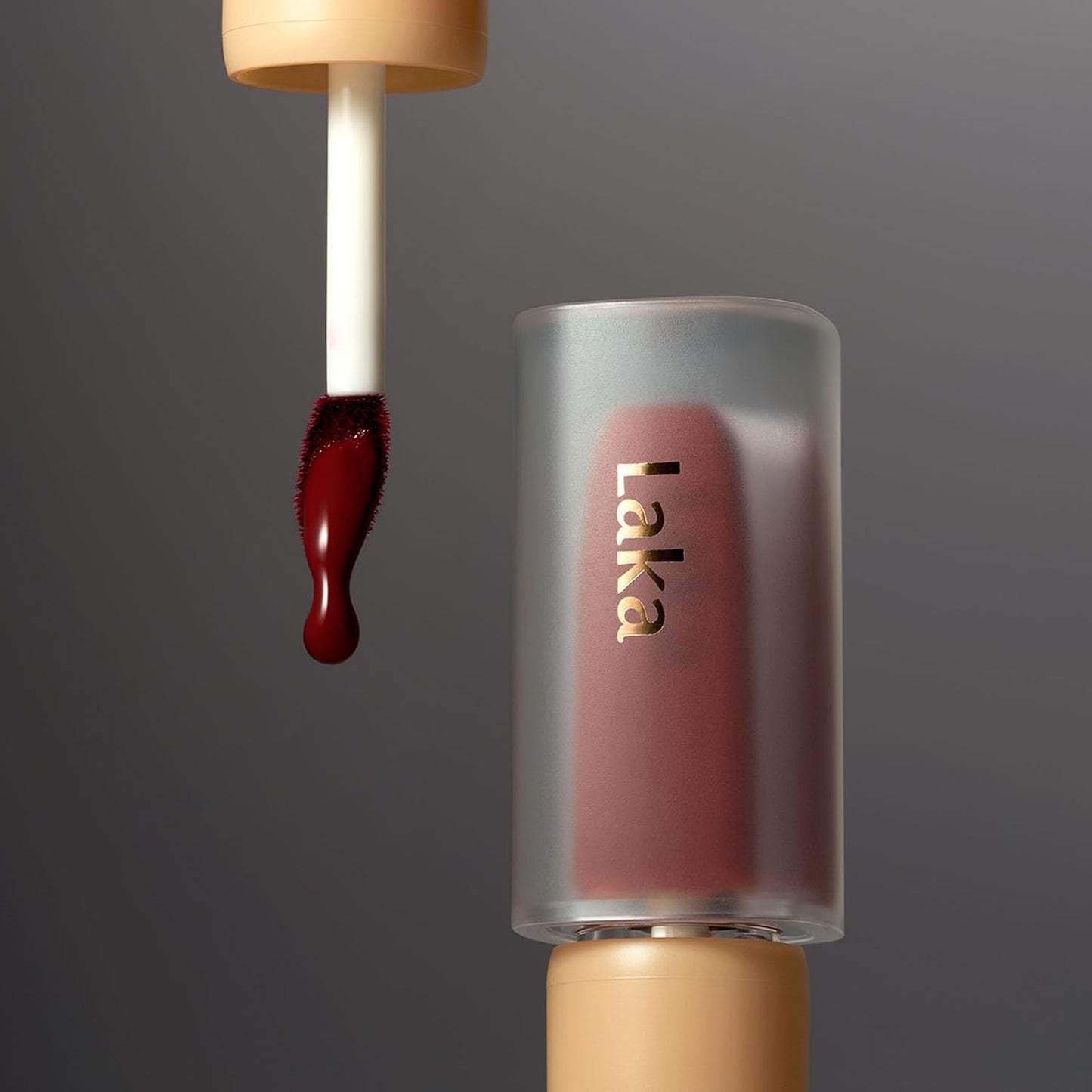 Laka Fruity Glam Tint, 4.5g/0.15 oz., Glowing Lip Stain with Wide Color Spectrum, Hydrating & Lightweight Texture, Long-Lasting Bold Stain, Non-Sticky, Vegan, K-Beauty (#113 Pleasure)