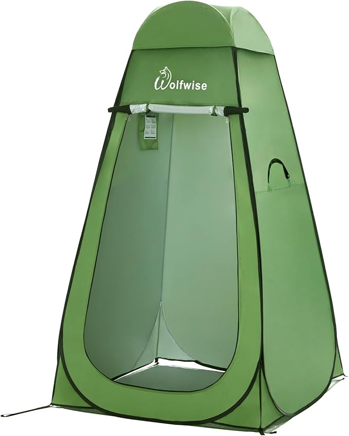 WolfWise Pop Up Privacy Shower Tent Portable Outdoor Sun Shelter Camp Toilet Changing Dressing Room