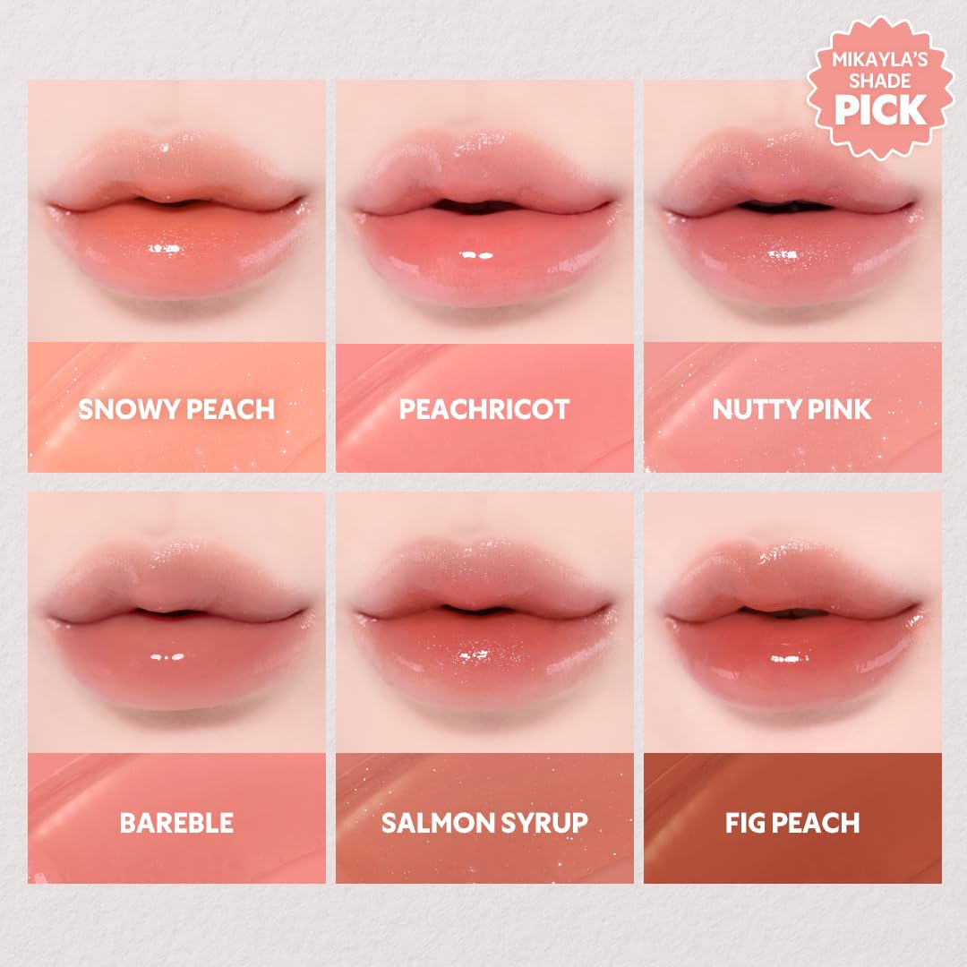 TIRTIR [*Mini Size Waterism Tinted Lip Gloss #02 Merry Coral, 0.06 Fl Oz – Kiss Ready Lipgloss, 12H Long Lasting Non Sticky Natural Tinted Glow Korean Multiuse Cheek and Lip Tint for Women gift
