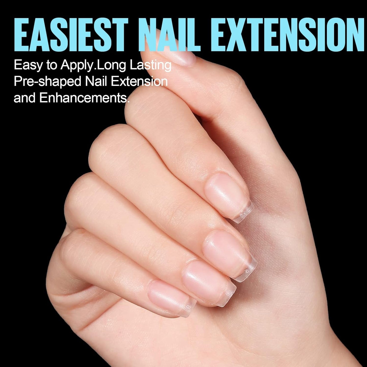 TOMICCA Extra Short Coffin Nail Tips, 450Pcs Full Cover Gel Nail Tips for Extension Manicure, 15 Sizes Acrylic Pre-shaped Double-sided Matte Fake Nails with Box