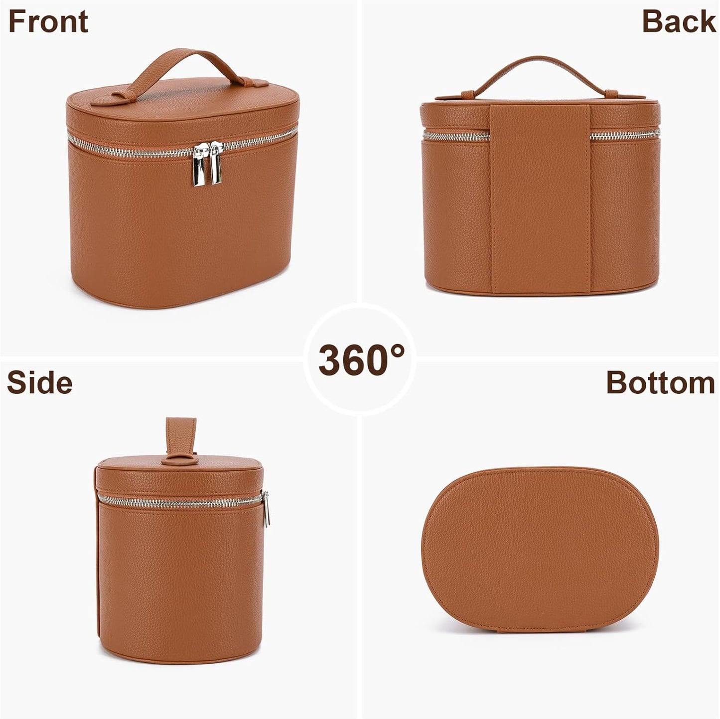 YFGBCX Makeup Bag Vanity Case with Removable Divider Travel Toiletry Bag Portable Cosmetic Bag Makeup Organizer Case