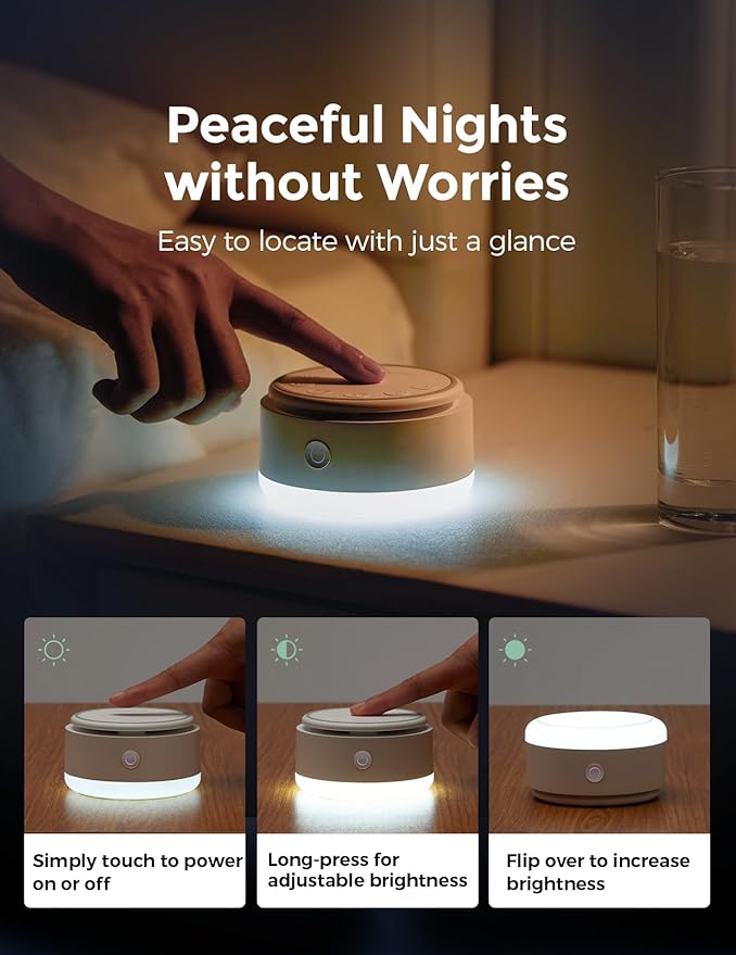 Momcozy Sound Machine for Baby | Portable White Noise Sound Machine for Sleep Rechargeable | 20 Sleep Sounds White Noise Machine with Nursery Night Light | Travel Sleep Sound Machine Battery Based