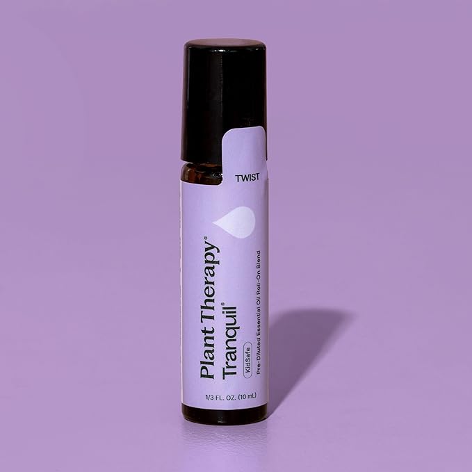 Plant Therapy Tranquil Essential Oil Blend 100% Pure, Pre-Diluted Roll-On, Natural Aromatherapy, Therapeutic Grade 10 mL (1/3 oz)