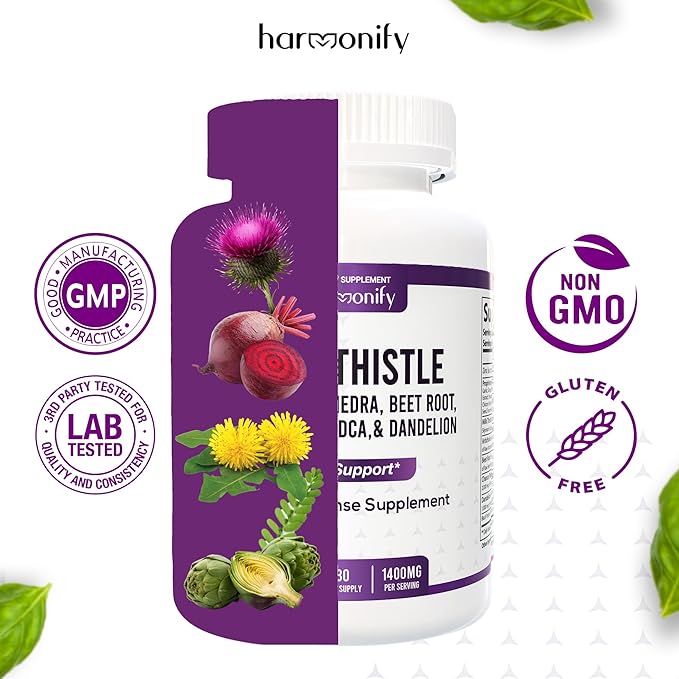 Milk Thistle Berberine Turmeric with Chanca Piedra, Detox & Cleanse & Repair Supplement, NAC, Beet Root, Artichoke, Dandelion Root, TUDCA Choline and Ginger, 30 Days Supply