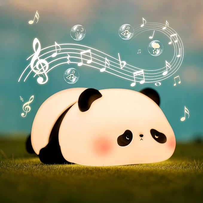 Panda Night Light with White Noise, Sound Machine for Baby Sleeping Aid ,Toddler Sleep Trainer 4 Soothing Sleep Sounds,Timer/Dimmable Nursery Silicone Night Light, Cute Panda Gifts for Kids Boys/Girls