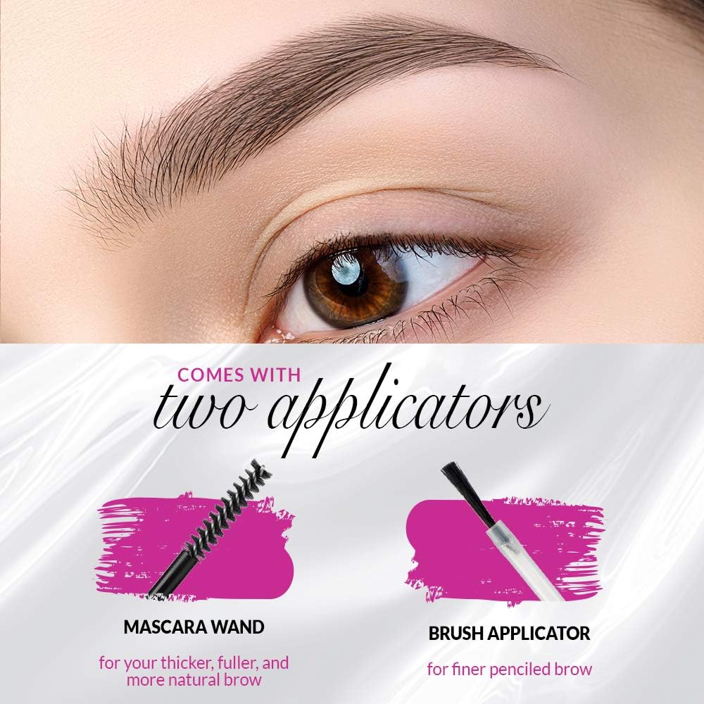 Eyebrow Sealer with Mascara & Brush Applicator – Waterproof, Smudge-Proof, Long-Lasting Eyebrow Gel Topcoat for Flawless All-Day Hold