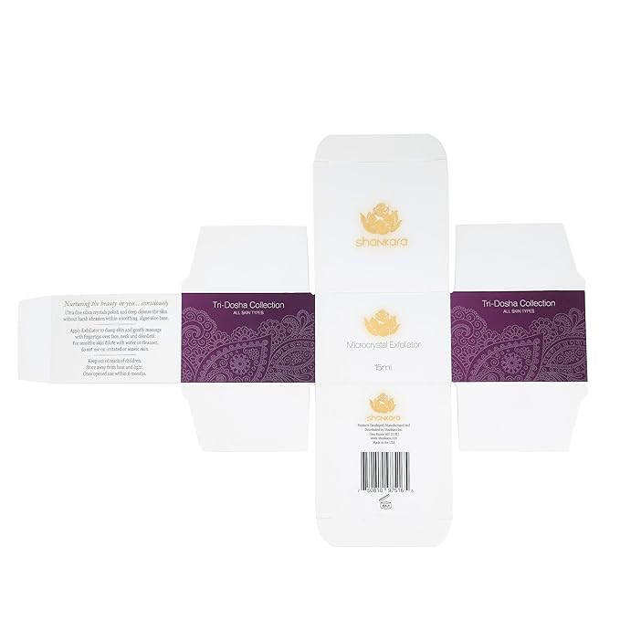 Shankara Exfoliating Face Scrub For Women & Men with Algae-Aloe Gel, Turmeric, Lavender & Papaya - Perfect Face Exfoliator For Purifying Skin, Dead Skin Scars & Rejuvenating Skin (15 ml)