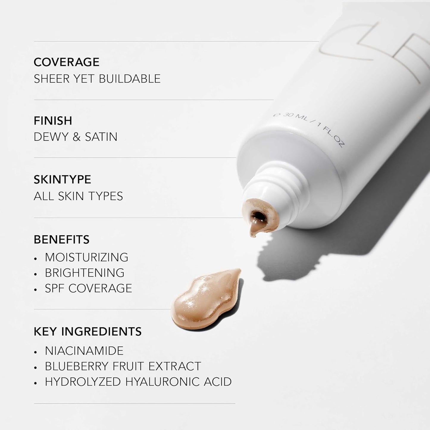 CLE Cosmetics CCC Cream (Warm Deep 501) - Color Correcting Foundation with Sunscreen - Lightweight, Hydrating, Light to Medium Coverage - BB & CC Cream Hybrid - 1 fl oz