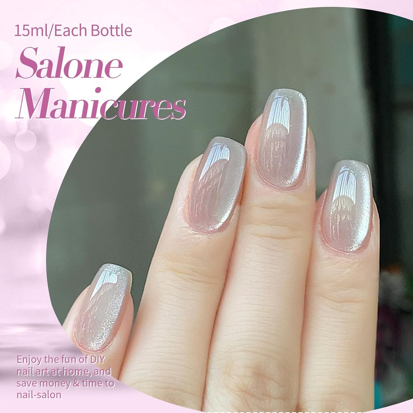 Born Pretty Magnetic Gel Nail Polish Moonlight White Cat Magnetic Eye Gel Polish White Auroras Nail Polish Nail Art Vanish 15ML