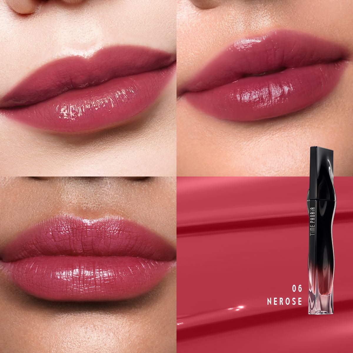 STELLAR DUST LIP STAIN-Long Lasting, Waterproof and Transferproof Lip Tint, Glossy Finish Lip Gloss, Lightweight Lipstick, High Coverage, Vivid Color (06)