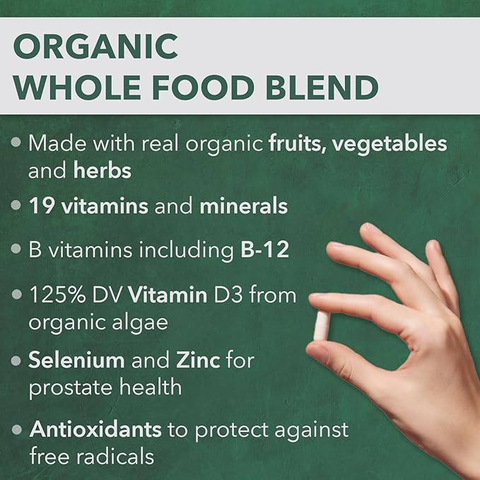 PlantFusion Organic Multivitamin for Women - One Daily Whole Food Blend Women's Multivitamin - Vegan, Non-GMO, Gluten Free & Dairy Free - 60 Tablets (2 Month Supply)
