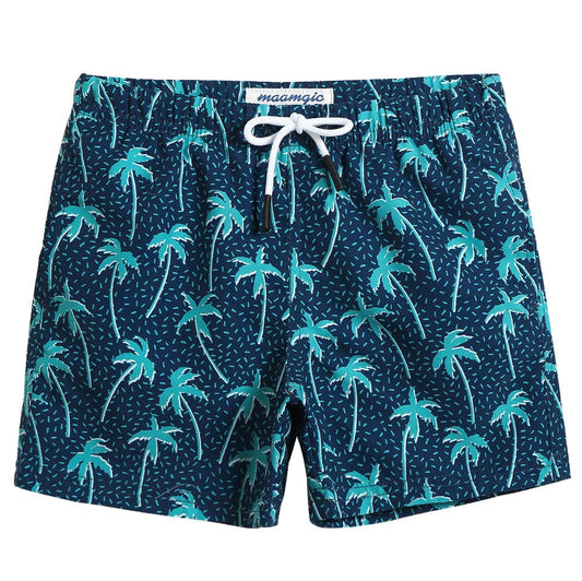 maamgic Boys Swim Trunks Toddler Swim Shorts Little Boys Bathing Suit Swimsuit Toddler Boy Swimwear,Tree-navy Blue,2 T