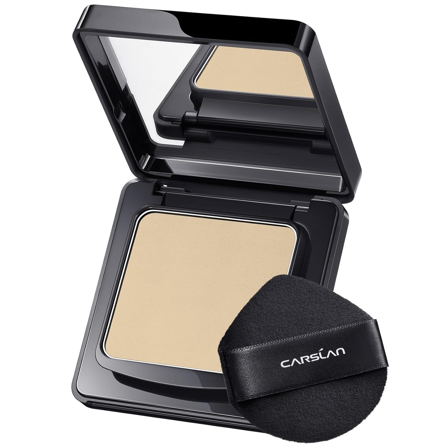 1.0 Waterproof Face Pressed Powder Compact, 24H Longlasting Oil Control Pressed Setting Powder Talc-Free Makeup, Shine Free, Poreless, Smooth, 01 Golden for dry&com skin (0.28Oz)
