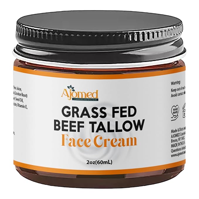 Tallow Face Moisturizer - Grass Fed Tallow for Skin Care- unscented Handmade Tallow face Cream- tallow balm Sensitive & Dry Skin (FRANKINCENSE)