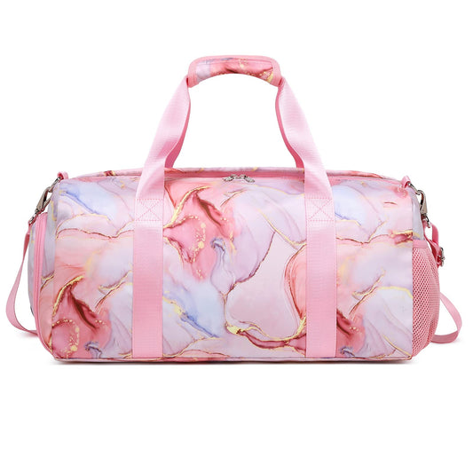 Duffle Bag for Girls Dance Bag Ballet Bag for Girls Travel Overnight Bag Girls Sports Gym Bag with Separate Dry Wet Pocket and Shoes Compartment
