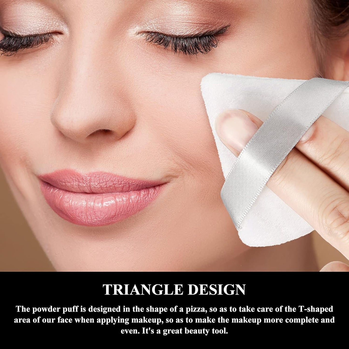 Maitys 12 Pieces Powder Puff Triangle Face Makeup Cosmetic for Loose Powder Soft Body Washable Reusable Foundation Sponge Mineral Wet Dry Makeup Tool for Women(Small,White)