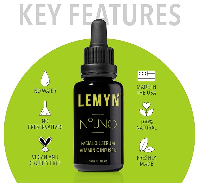 Hydrate & Glow Face Oil - Vitamin C & E Serum | Freshly Made & 100% Natural | Boosted Hydration & Enhanced Elasticity & Firmness - Handcrafted in Santa Barbara, CA