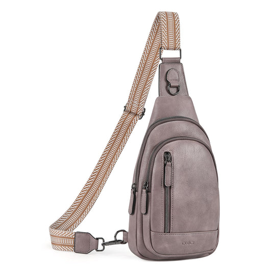 CLUCI Crossbody Bag for Women Cross Body Bag for Woman Sling Bag for Women Leather Trendy Large Sling Backpack Travel Crossbody Bag for Women Dark Purple