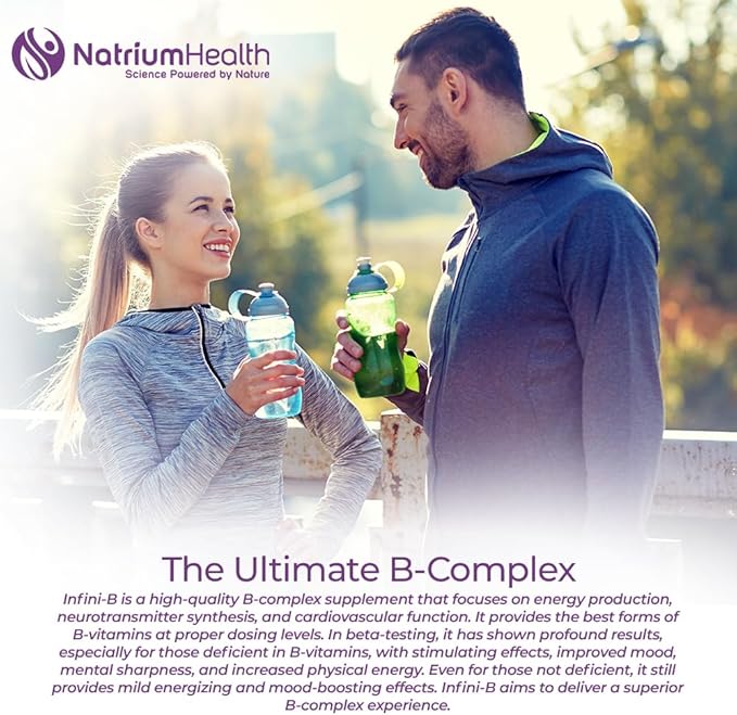 Nootropics Depot Infini-B Advanced B-Complex | Optimal Absorption & Bio-Availability | Enhanced Cognitive & Metabolic Support | 120 Capsules