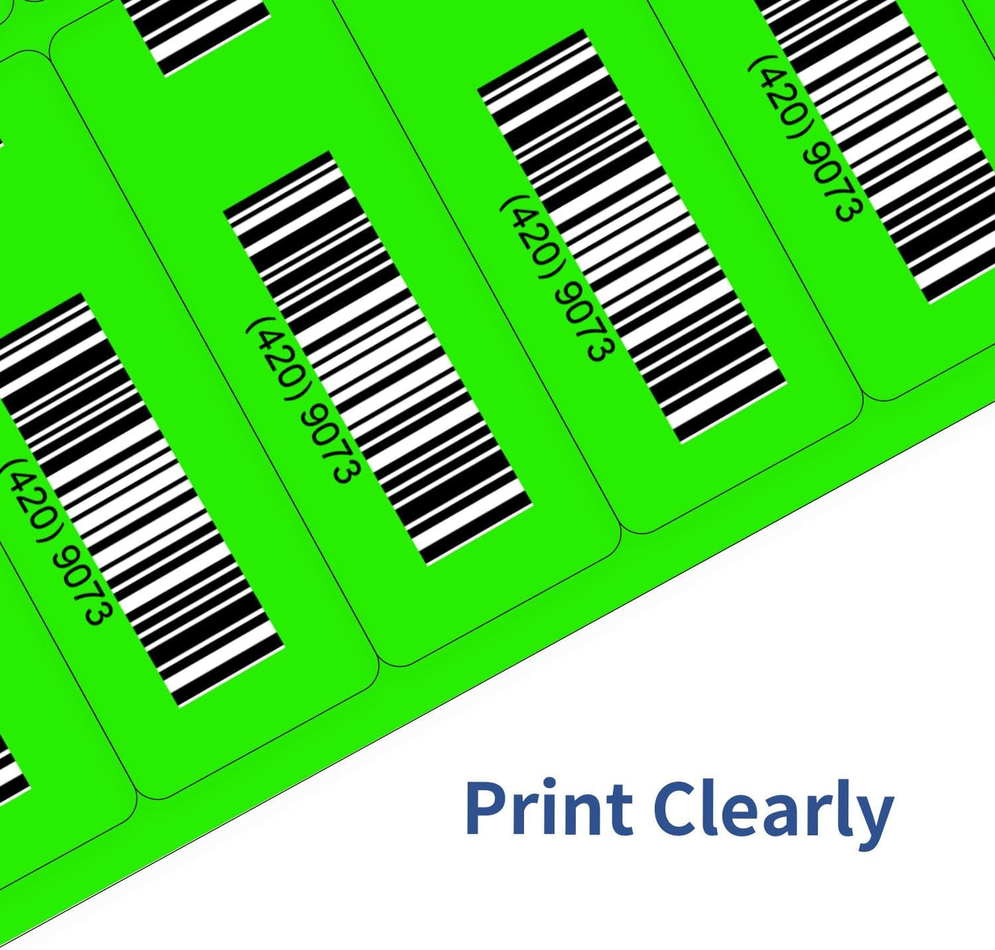 STARLIBOO 1" x 2-5/8" Address Labels- Neon Color Fluorescent Stickers for Laser/Inkjet Printer mailing Labels 8.5"×11"- Fluorescent Green