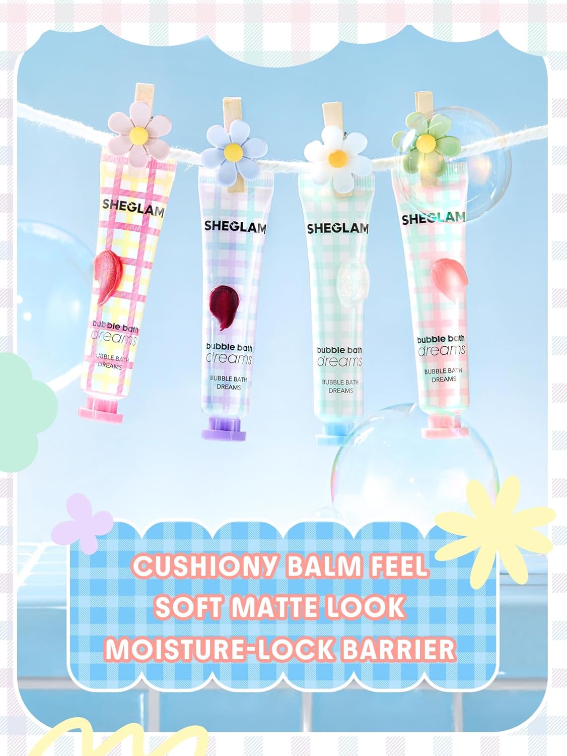 SHEGLAM Bubble Kiss Lip Balm Semi-Matte Nourishing & Hydrating Moisturizing Lip Balm - Berries