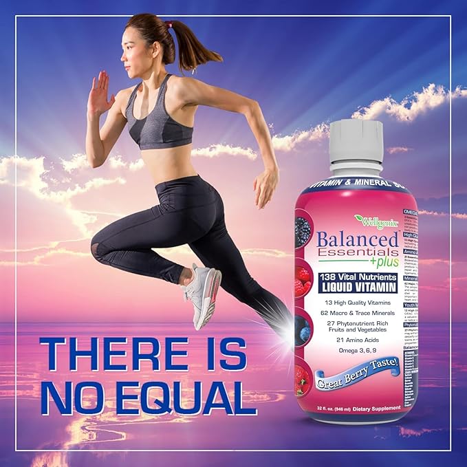 Wellgenix Balanced Essentials Liquid Nutritional Supplement, 32 Ounces - Very Berry