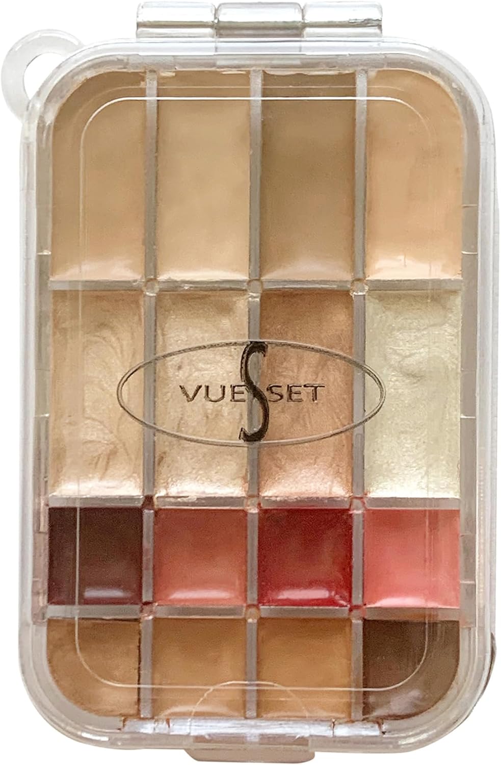 Lui, small empty makeup palette for depotting creams, 16 sections