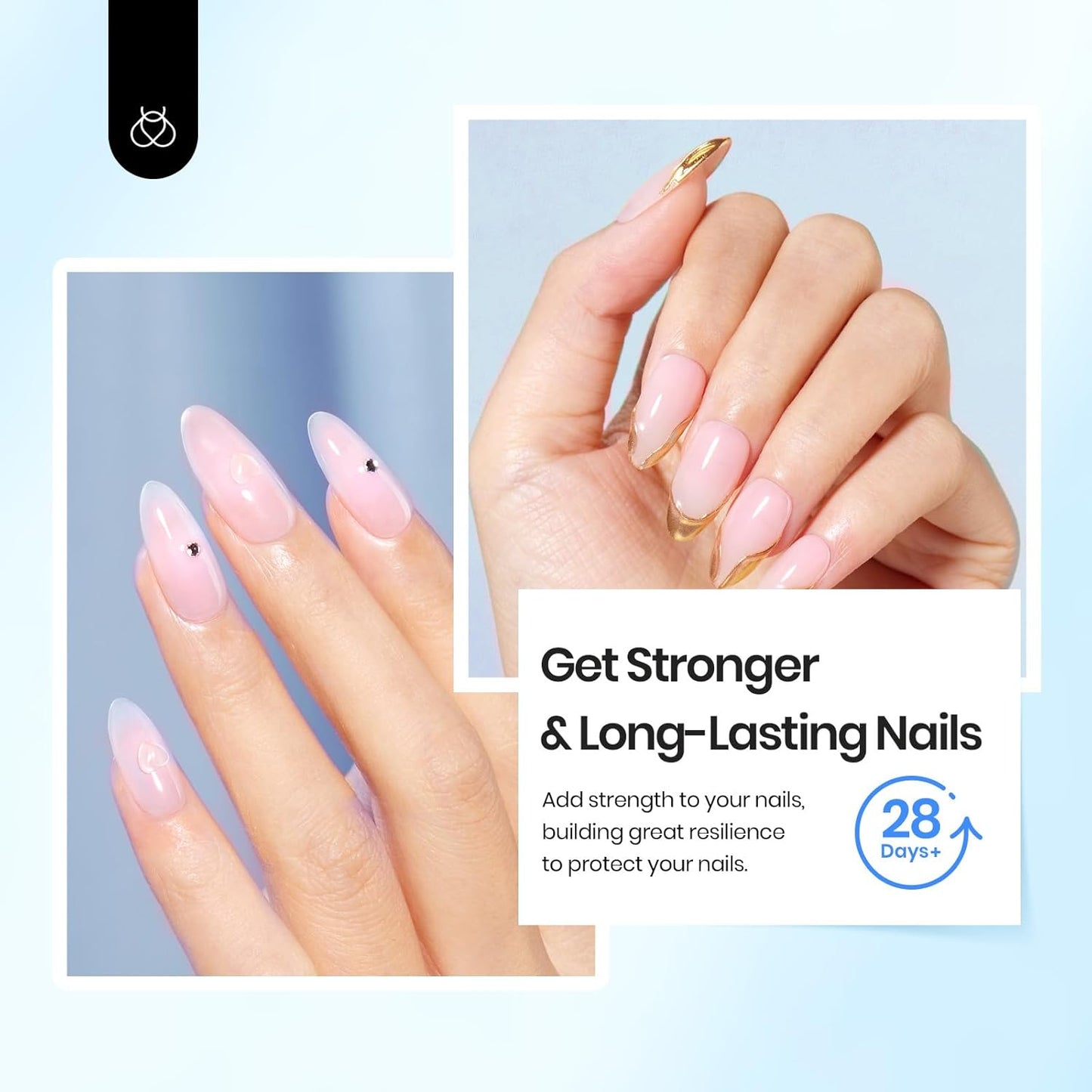 Beetles 15ml No Wipe Gel Base Coat – Base Coat Gel Nail Polish Long-Lasting UV LED Soak Off Manicure, Strong Adhesion Low Odor Toxin-Free for Natural & Artificial Nails, Salon & DIY Use