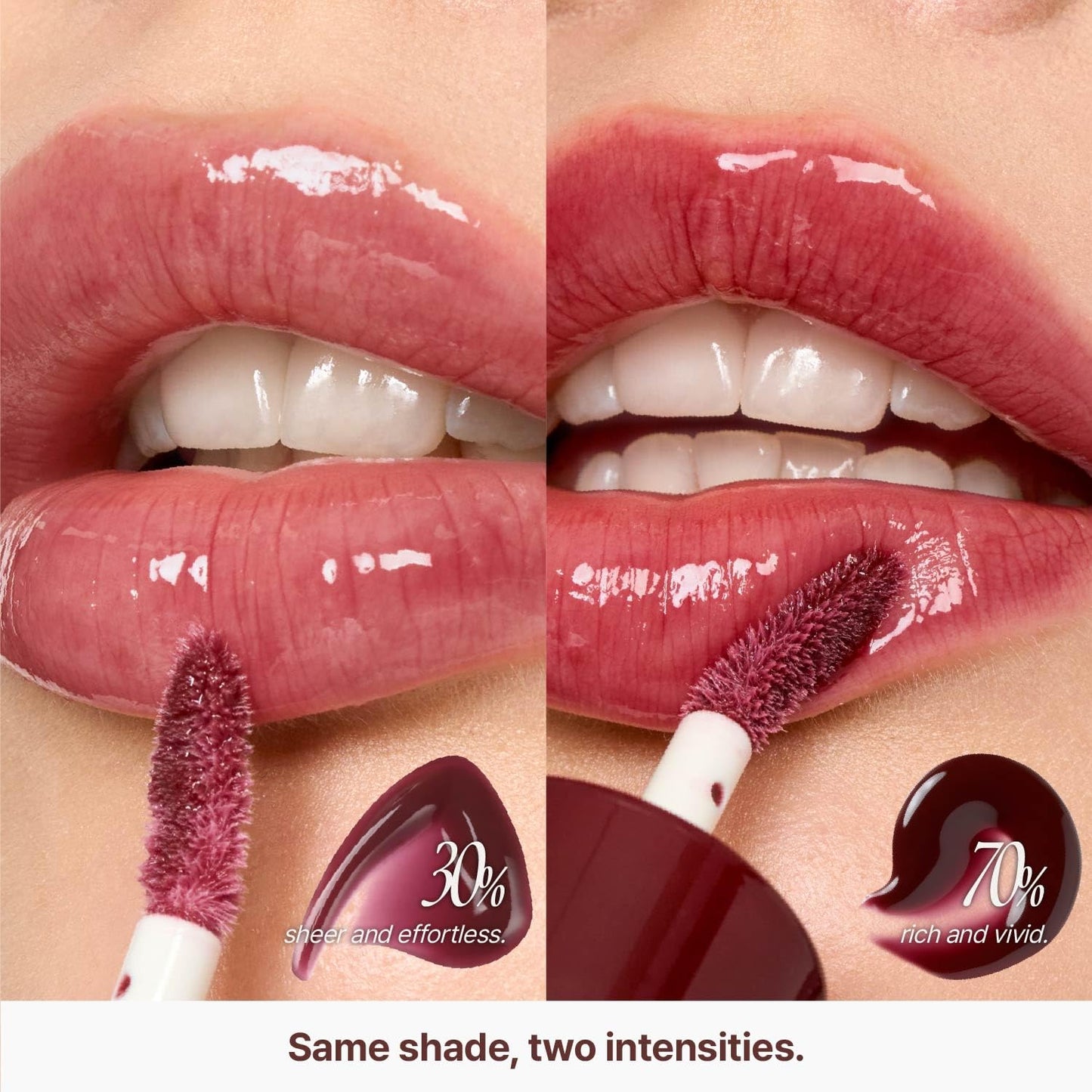 3D Voluming Gloss 70% (Rich) | Yogurt 70% | High Shine, Non-Sticky Lip Gloss for Makeup | Long-Lasting, Moisturizing Gel Formula | 30%, 70% Pigment Options | 5.3g