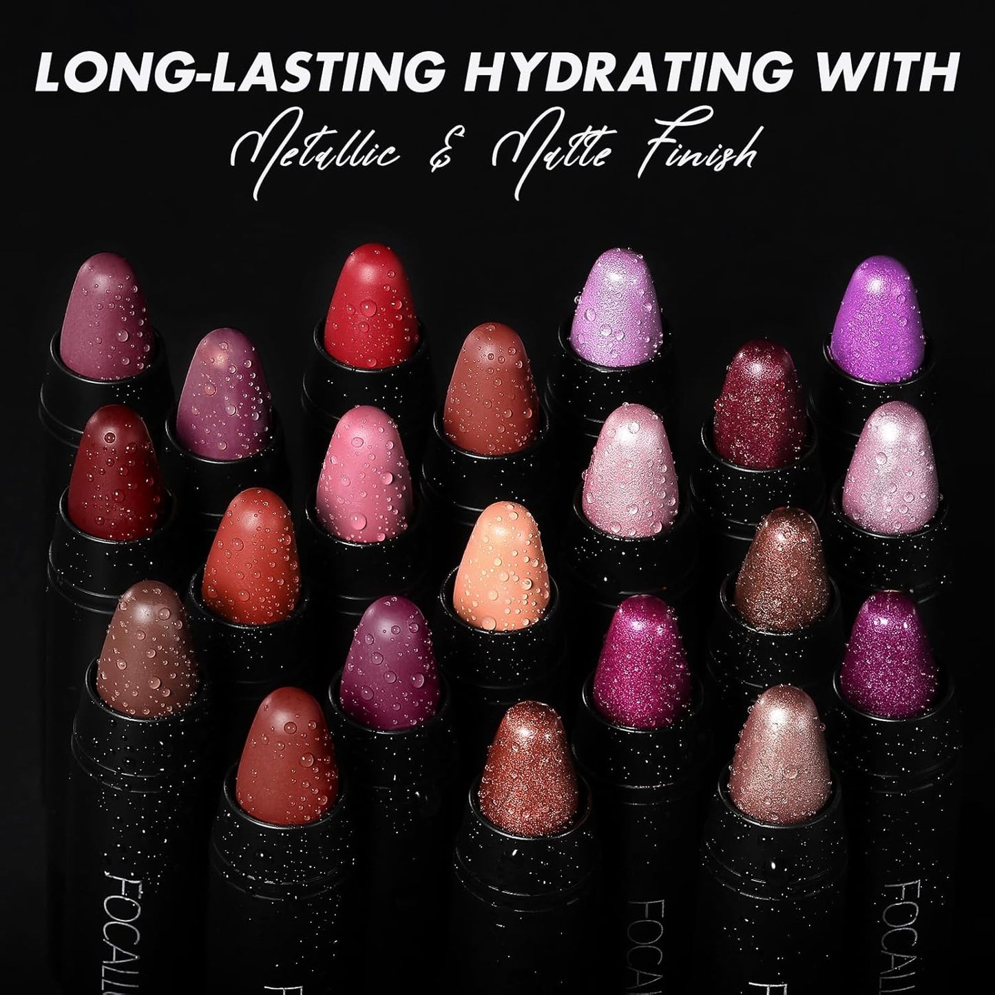 FOCALLURE Ultra Chic Matte Lipstick,Rich Vitamin E Lip Crayon,Lightweight Matte Color without Drying or Fading,Long Lasting Waterproof Lips Makeup,FUZZY WUZZY