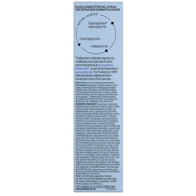Pacifica Retinol Serum for Face - Wake Up Beautiful Retinoid Night Face Serum - Anti-Aging Skin Care & Skin Brightening - Retinol, Collagen & Antioxidants Vegan & Cruelty-Free Dermatologist Tested