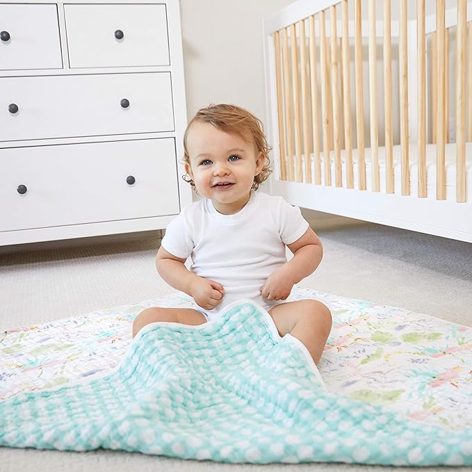 aden + anais Essentials Dream Blanket, Muslin Baby Blankets for Girls & Boys, Ideal Lightweight Newborn Nursery & Crib Blanket, Unisex Toddler & Infant Bedding, Shower & Registry Gift, Tropicalia