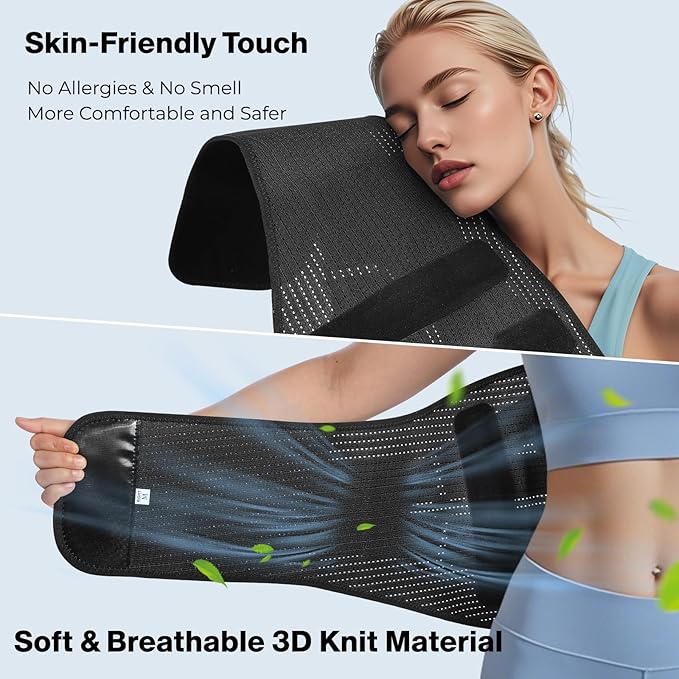 NEENCA Back Brace for Lower Back Pain Relief with Bionic Support System, Lumbar Support Belt for Women&Men with Lumbar Pad, Breathable 3D Knit Fabric for Herniated Disc, Sciatica, Scoliosis... -Black