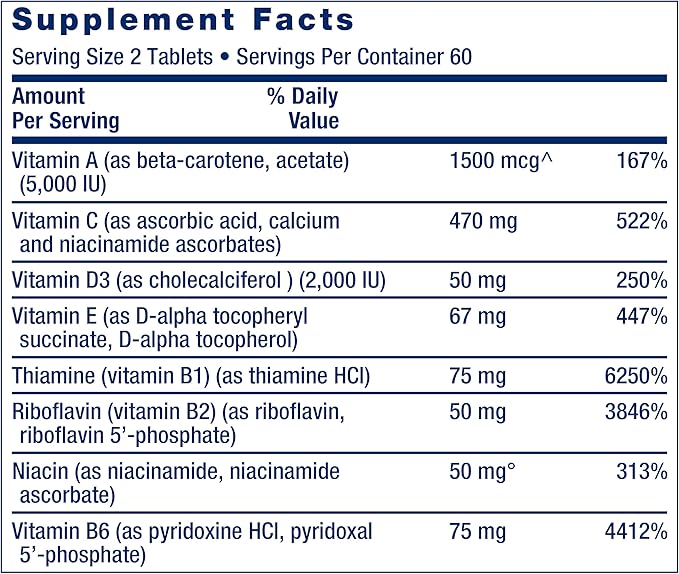 Life Extension Two-Per-Day 120 Tablet Multi-Vitamin & 60 Capsule Optimized Ashwagandha Stress Relief Supplement Bundle