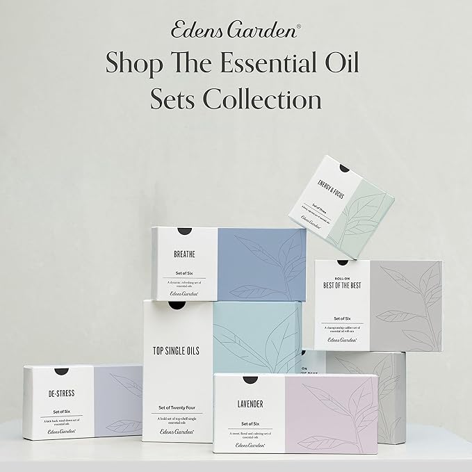 Edens Garden Essential Oils Breathe 6 Set – 100% Pure Therapeutic Grade, Natural Aromatherapy Blends for Sinus Relief, Stuffy Nose & Respiratory Support – Undiluted for Diffusers, 10 ml/ 6 Pack