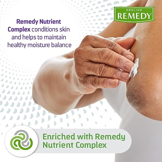 Medline Remedy Clinical Skin Cream, Vanilla Scent (16 fl oz), Moisturizing Face and Body Cream for All Ages, Paraben & Sulfate Free, Quick Absorbent Formula, Hypoallergenic Skin Moisturizer