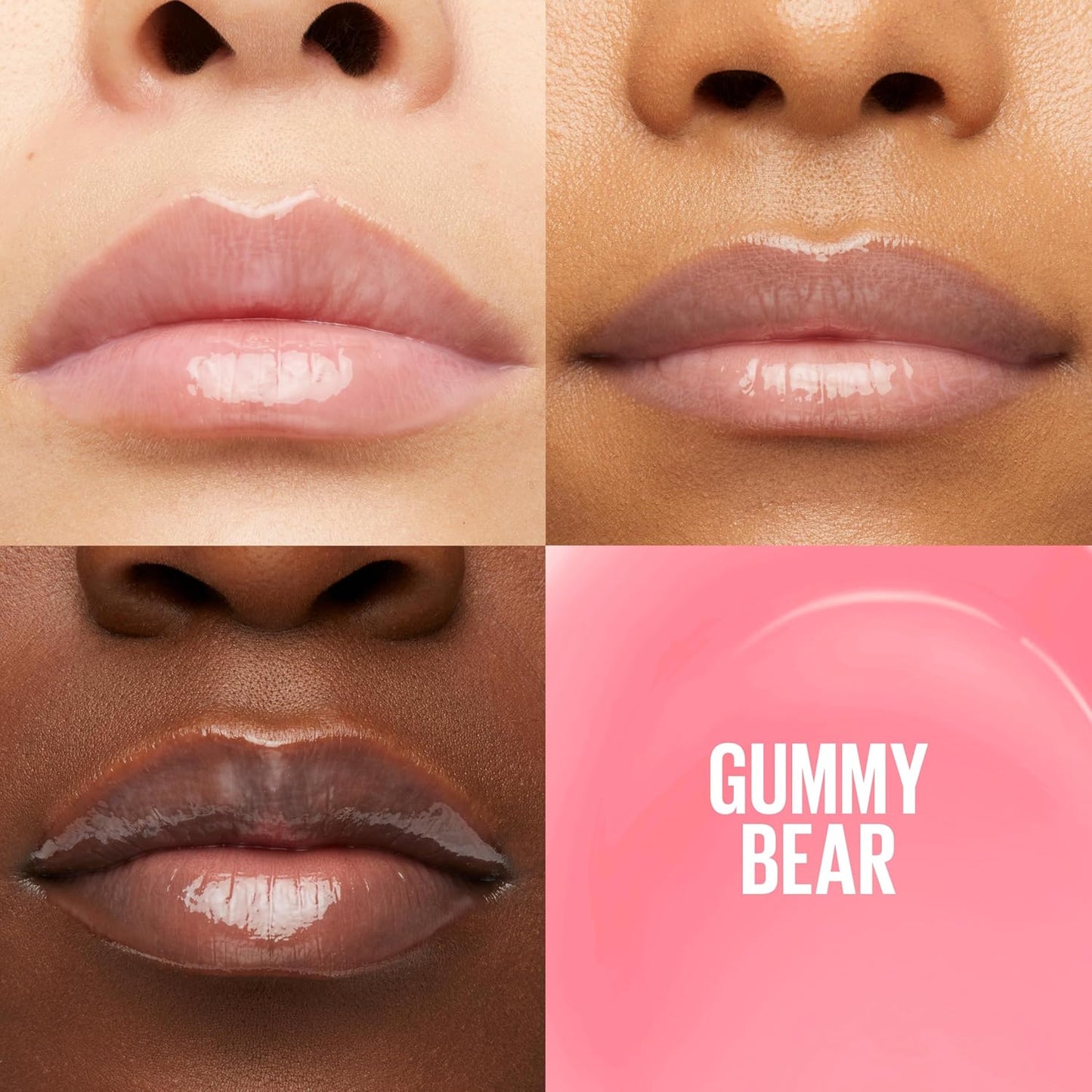 Maybelline New York Lifter Gloss Hydrating Lip Gloss with Hyaluronic Acid, Gummy Bear, Sheer Light Pink, 1 Count