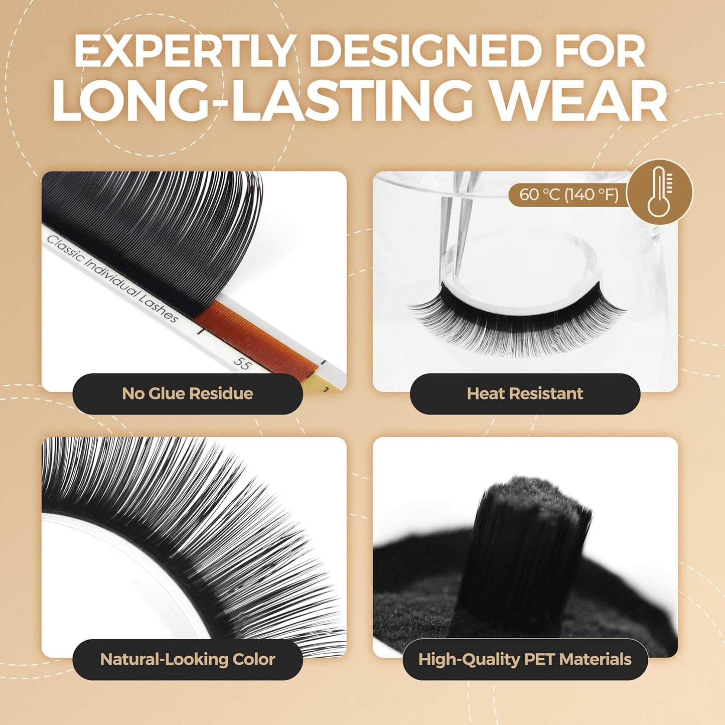 LASHVIEW Eyelash Extensions,Individual Lashes,Premium Single&Classic Lases,0.15 D Curl Thickness 12mm,3D Natural Semi Permanent Eyelashes,Soft Application-friendly, Lashes