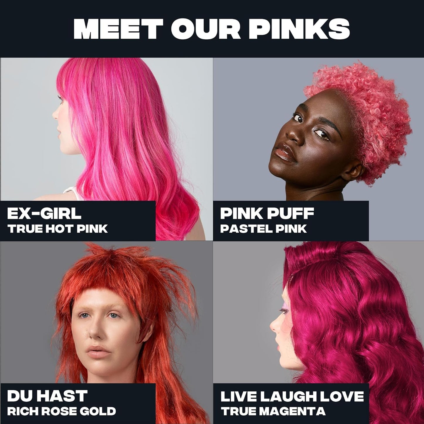 Good Dye Young Semi-Permanent Hair Color, Vegan and Cruelty-Free Pink Hair Dye, Last up to 24 Washes, Non-Damaging Conditioning Hair Color (5FL OZ, Ex Girl)