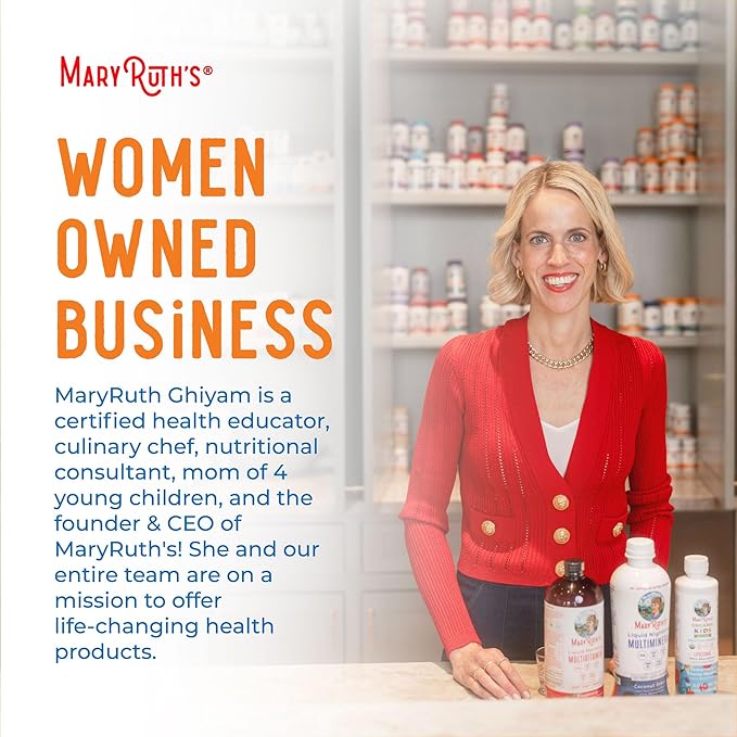 MaryRuth Organics Multivitamin for Women and Men | Sugar Free | Adult Multimineral Gummy with Vitamin C | D and E | B Vitamins | Biotin | Zinc | Vegan | Non-GMO | Gluten Free | 60 Count