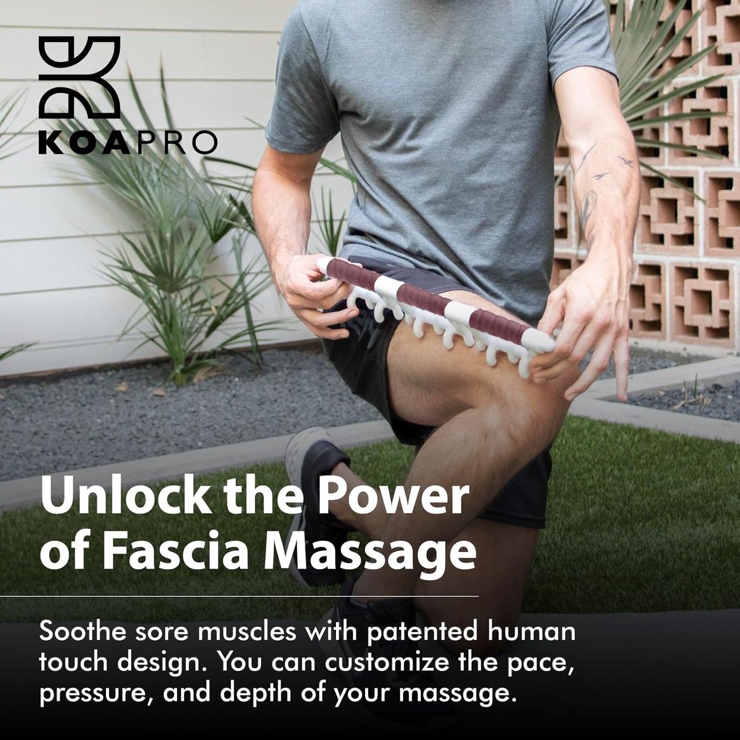 KOAPRO Facia Blaster for Cellulite and Sore Muscles – Large, Full Body Manual Trigger Point Massager for Deep Tissue Relief on Back, Neck, Legs, Myofascial Release Tool Alleviates Tension and Aches