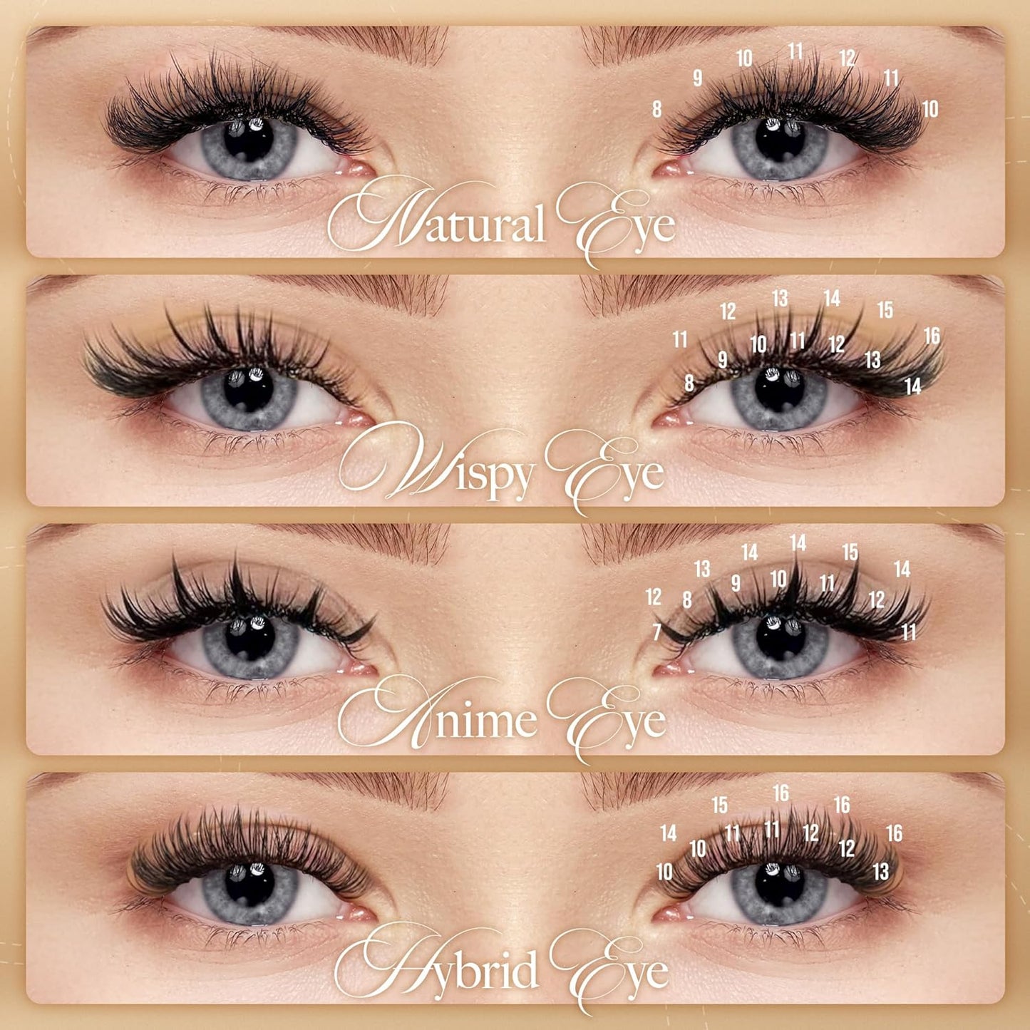 LASHVIEW 0.20 Thickness C Curl11mm Silk Fake Eyelash Extensions Natural Thick Lashes Semi-Permanent Individual Eyelashes Application for Professional Salon Use