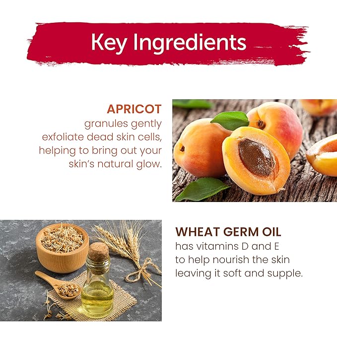 Himalaya Gentle Exfoliating Apricot Scrub with Vitamin E, Exfoliates Dead Skin Cells, For All Skin Types, Free from Parabens, SLS and Phthalates, 150 ml (5.07 oz)