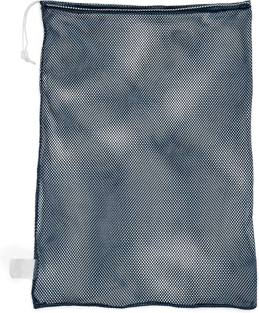 Champion Sports Mesh Equipment Bag – Heavy-Duty Nylon Drawstring Bag with Lock & ID Tag, Breathable Storage Sack for Balls, Swim Gear, Laundry & Toys, Multiple Sizes & Colors