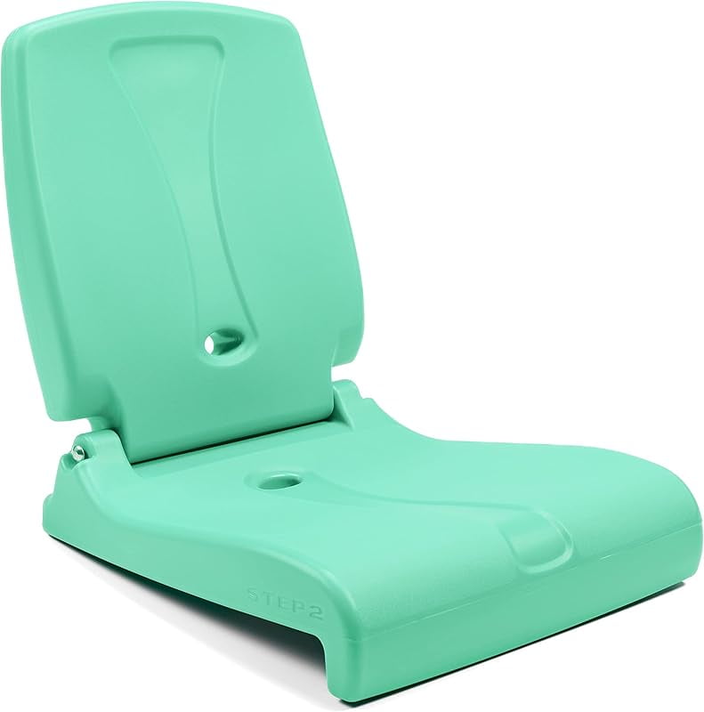 Folding Flip Seat, Lightweight Portable Outdoor Chair for Poolside, Camping, Beach, Boats, Durable Ground Chair with Back Support for Adults, Mint